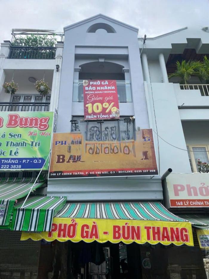 Cho thuê nhà mặt tiền đường Lý Chính Thắng Quận 3