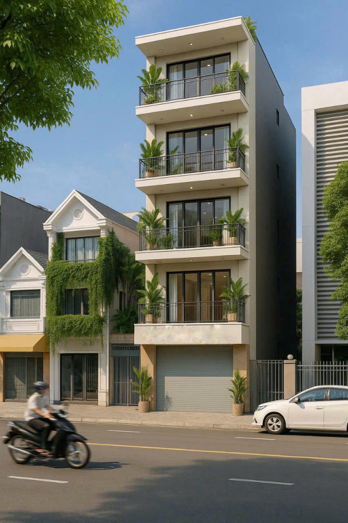 Cho thuê nhà mới nguyên căn mặt tiền đường Hoàng Hoa Thám quận Bình Thạnh