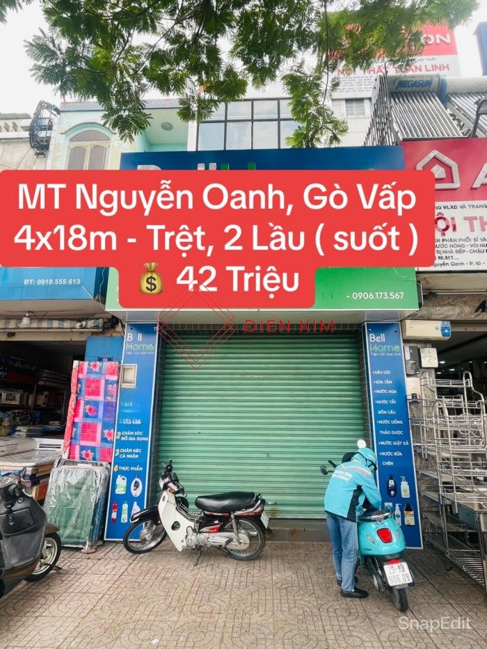 Cho thuê nhà mặt tiền đường Nguyễn Oanh