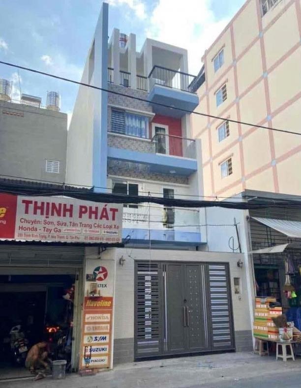 Cho thuê nhà mặt tiền nguyên căn quận Tân Phú đường Trịnh Đình Trọng