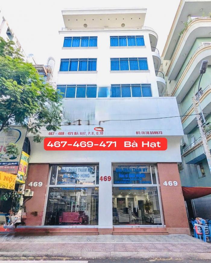 Tòa nhà cho thuê mặt tiền 467 469 471 Bà Hạt Quận 10