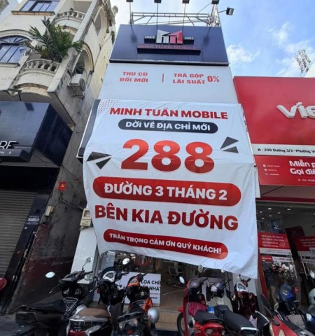Cho thuê nhà mặt tiền 297 Ba Tháng Hai Quận 10